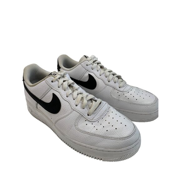 Mens 12 Nike Air Force 1  Low White/Black Sneakers Athletic CT2302-100 GUC main image 10